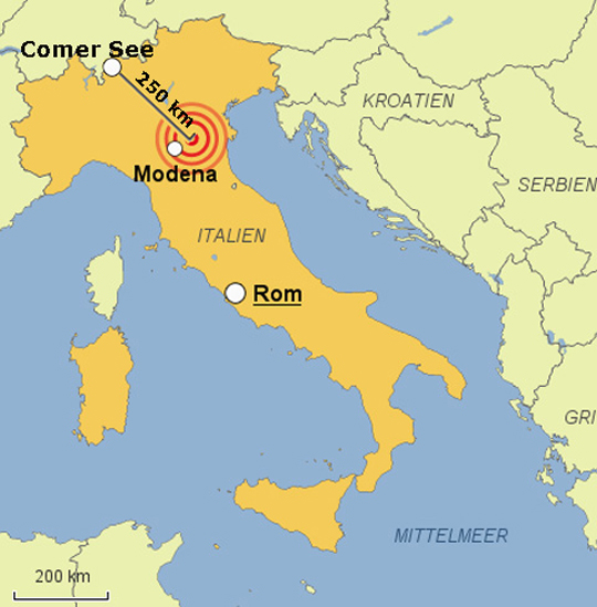 Erdbeben  in Italien 