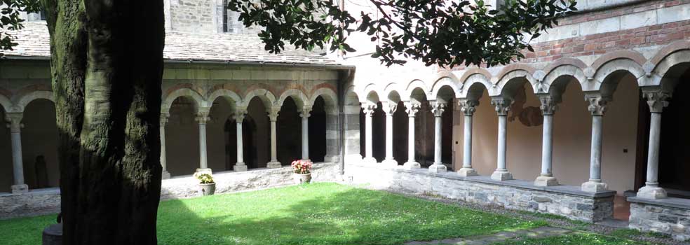 13C cloister in Piona Abbey near Colico.